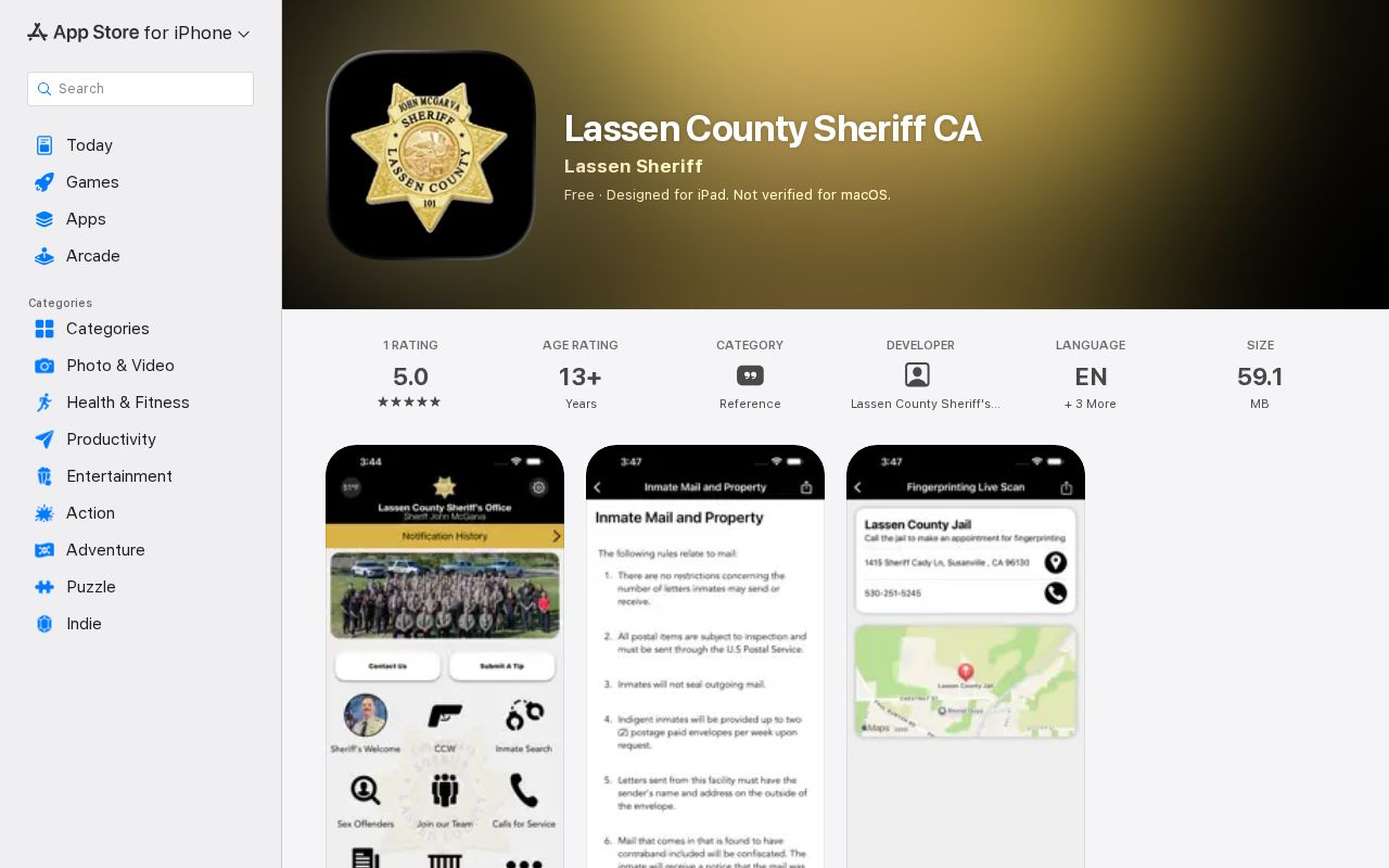 Official Lassen County Sheriff app for alerts tips and agency reports